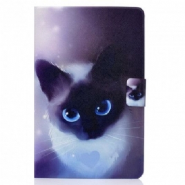 Lærdeksel Til Huawei MatePad New Blue Eyed Cat
