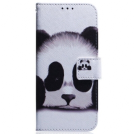 Folio Deksel Til Samsung Galaxy M13 Med Kjede Strappy Panda