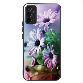 Mobildeksel Til Samsung Galaxy M13 Herdet Glass Blomster
