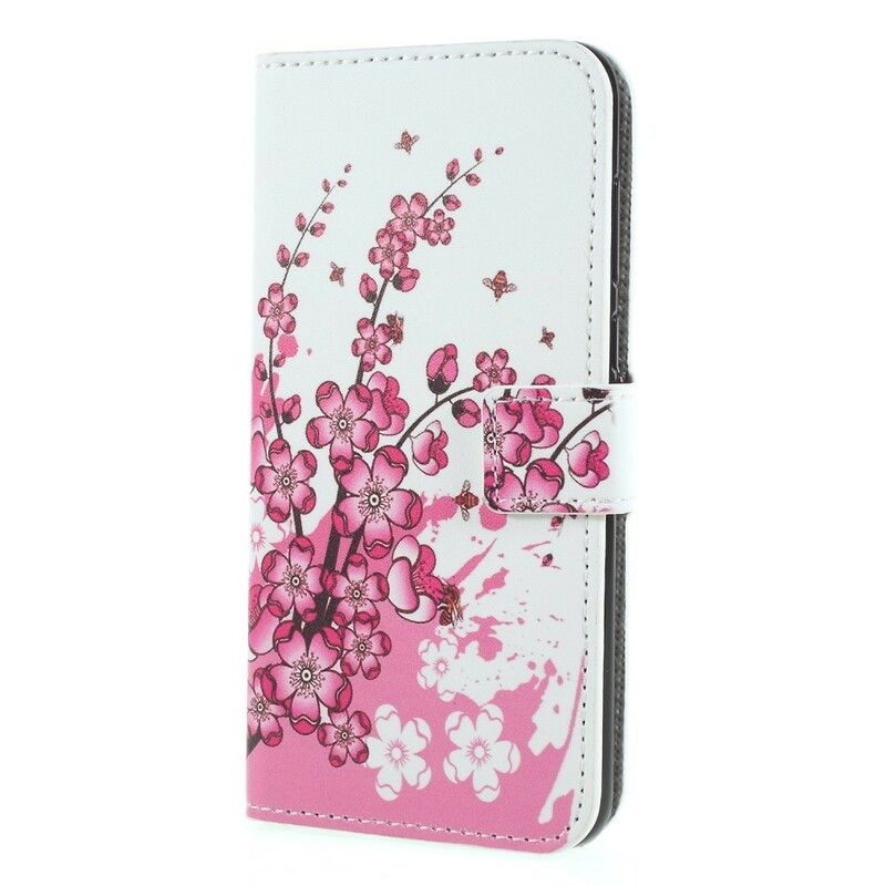 Folio Deksel Til Huawei P Smart Tropiske Blomster