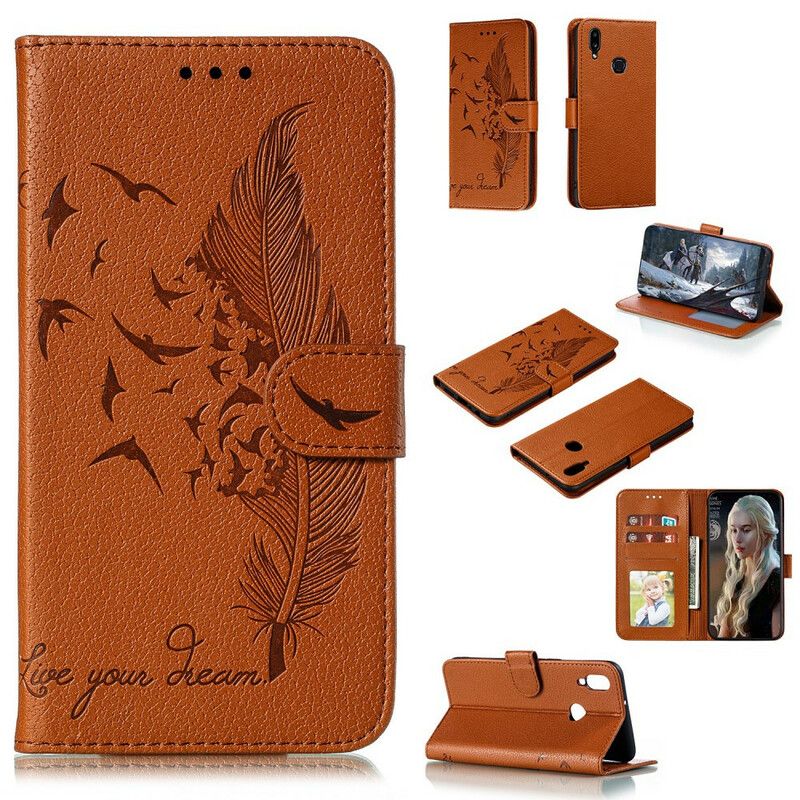 Folio Deksel Til Samsung Galaxy A10s Faux Leather Lev Drømmen Din