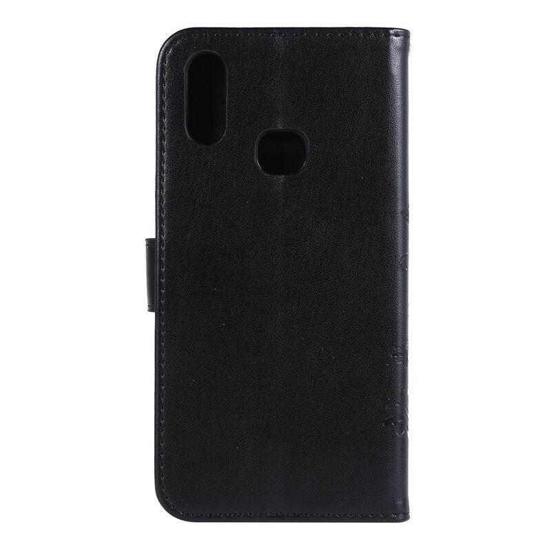 Folio Deksel Til Samsung Galaxy A10s Sommerfugler Og Blomster