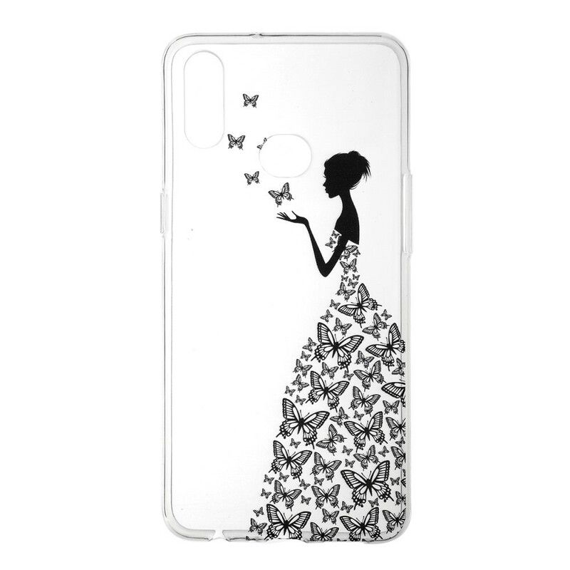 Mobildeksel Til Samsung Galaxy A10s Transparent Sommerfuglkjole