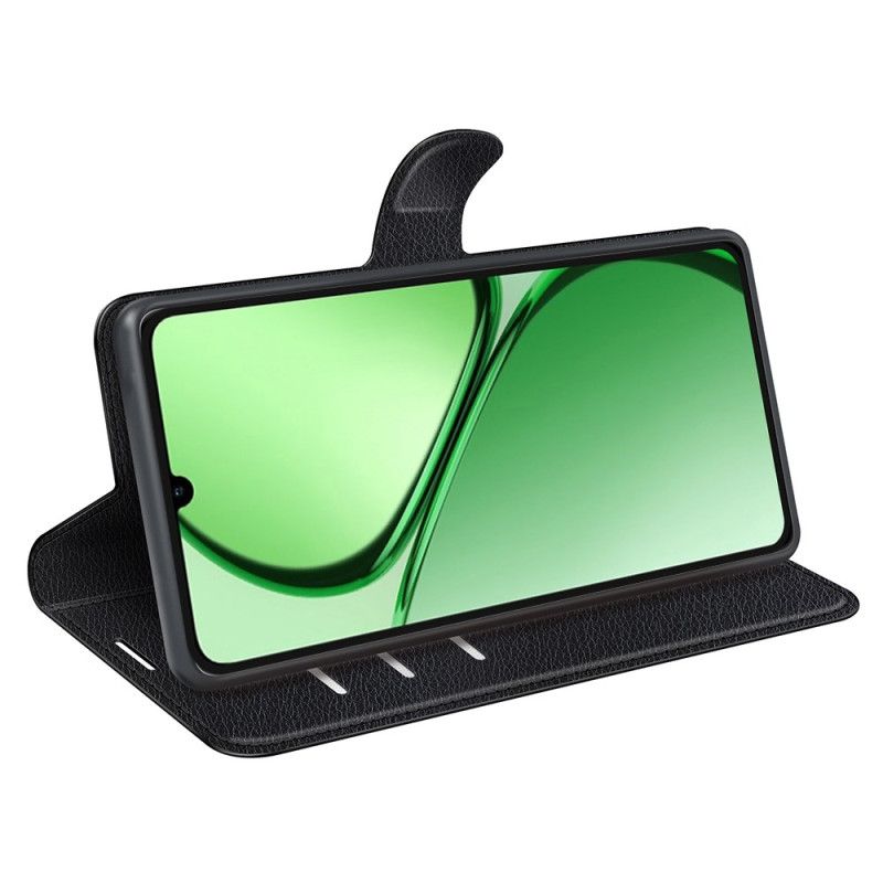 Folio Deksel Realme C63 Klassisk Litchi-imitasjonsskinn