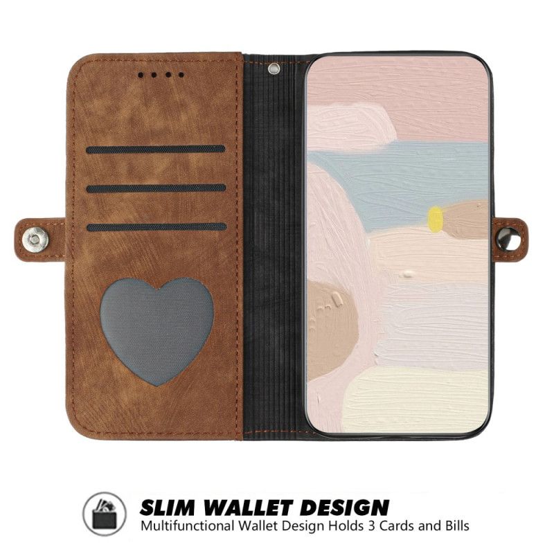 Folio Deksel Realme C63 Tofarget Semsket Skinneffekt