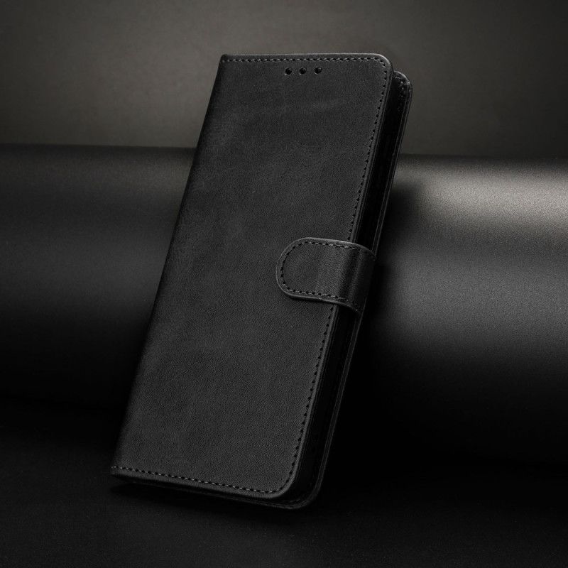 Lærdeksel Folio Deksel Realme C63 Mobildeksel Matt Effekt Med Stropp