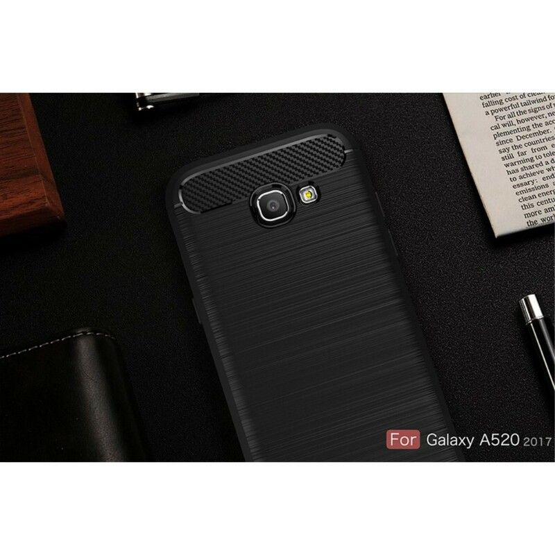 Deksel Til Samsung Galaxy A5 2017 Børstet Karbonfiber