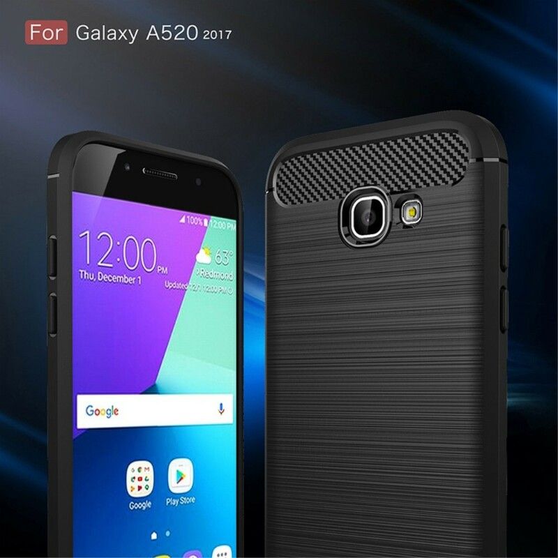Deksel Til Samsung Galaxy A5 2017 Børstet Karbonfiber
