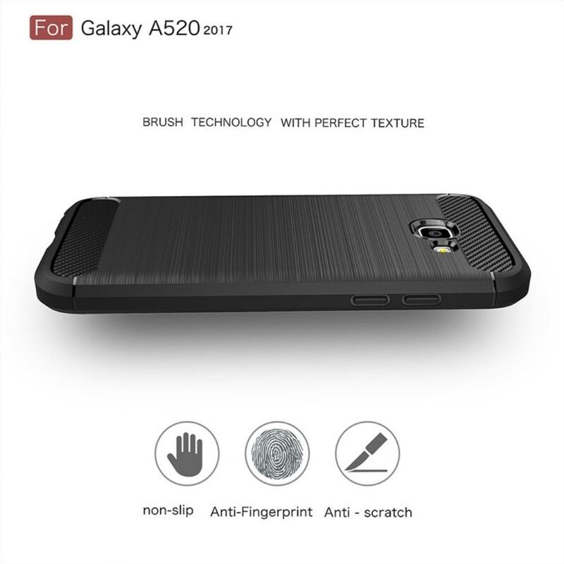 Deksel Til Samsung Galaxy A5 2017 Børstet Karbonfiber