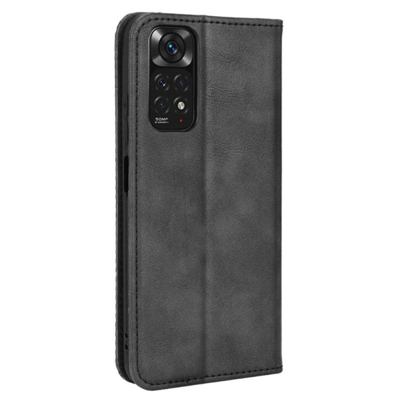 Beskyttelse Deksel Til Xiaomi Redmi Note 11 / 11S Folio Deksel Vintage Stilisert Skinneffekt