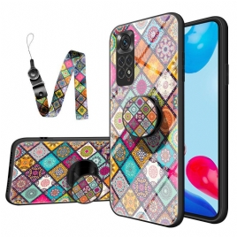 Deksel Til Xiaomi Redmi Note 11 / 11S Magnetisk Patchworkholder