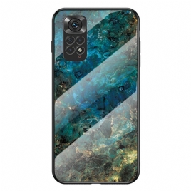 Deksel Til Xiaomi Redmi Note 11 / 11S Marmorfarger Herdet Glass