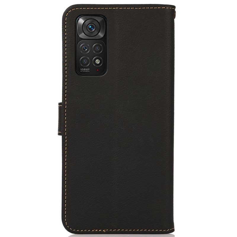 Folio Deksel Til Xiaomi Redmi Note 11 / 11S Ekte Skinn Khazneh Rfid