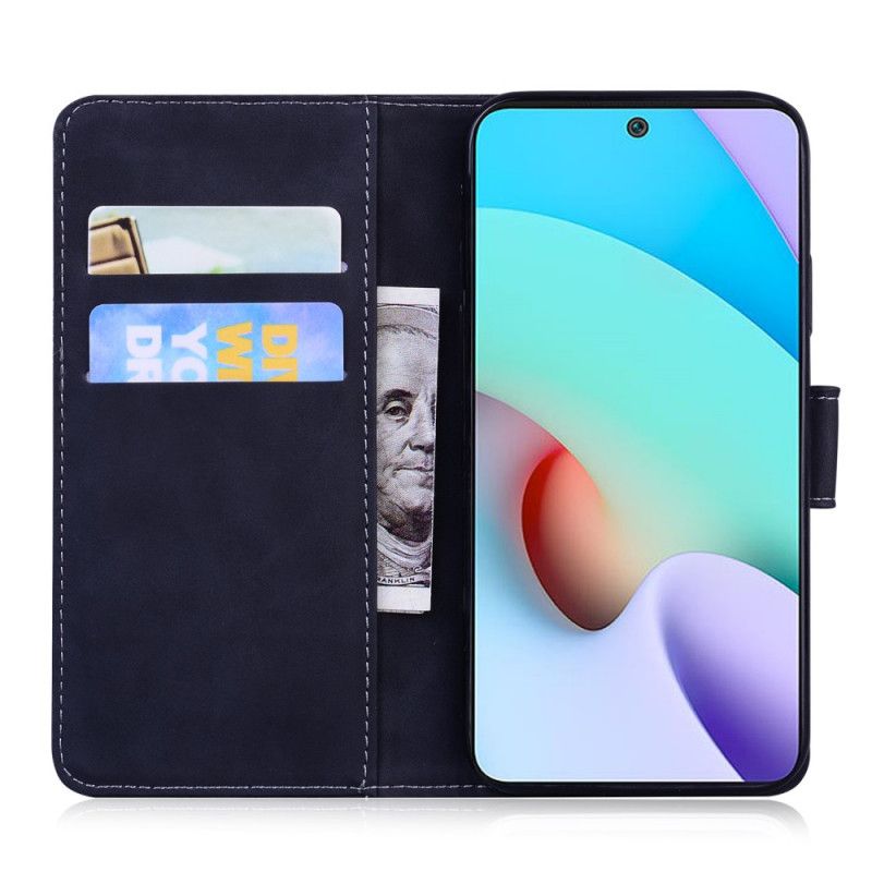 Folio Deksel Til Xiaomi Redmi Note 11 / 11S Tiger Ansiktsutskrift