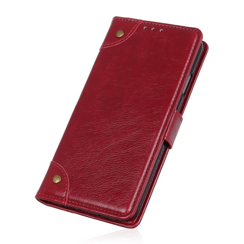 Folio Deksel Til Xiaomi Redmi Note 11 / 11S Vintage Nagler Nappa Skinnstil