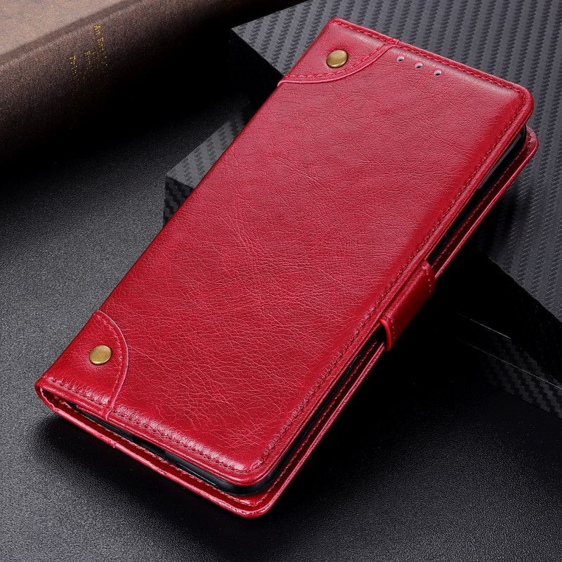 Folio Deksel Til Xiaomi Redmi Note 11 / 11S Vintage Nagler Nappa Skinnstil