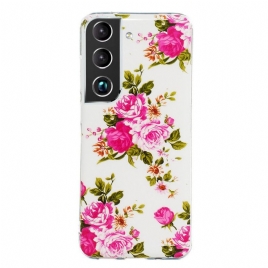 Deksel Til Samsung Galaxy S22 Plus 5G Fluorescerende Liberty-blomster