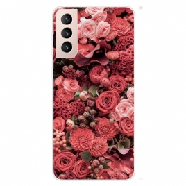 Deksel Til Samsung Galaxy S22 Plus 5G Rosa Blomster