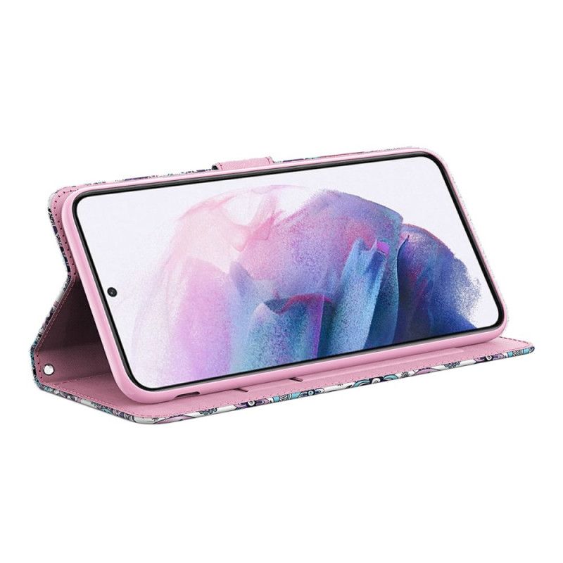 Lærdeksel Til Samsung Galaxy S22 Plus 5G Blomstermønstre