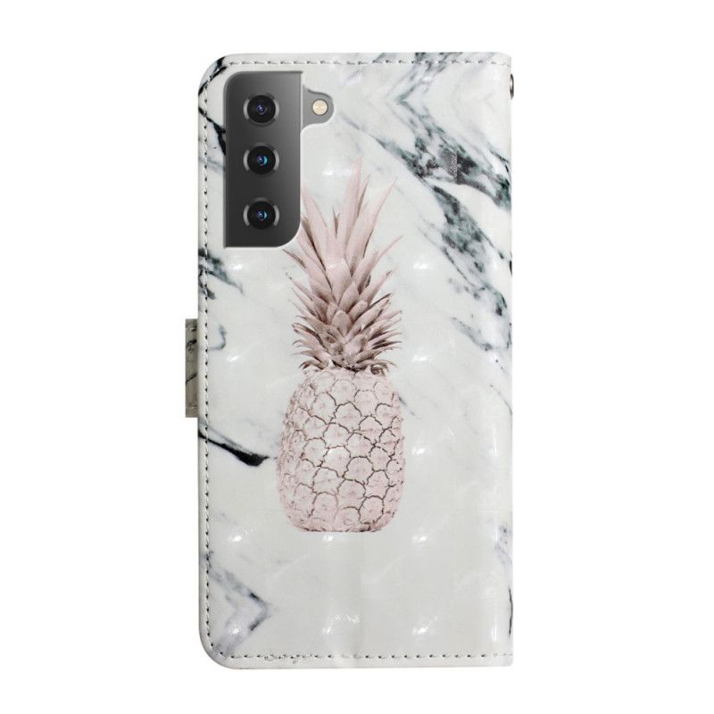 Lærdeksel Til Samsung Galaxy S22 Plus 5G Lys Ananas
