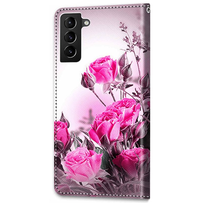 Lærdeksel Til Samsung Galaxy S22 Plus 5G Magiske Blomster