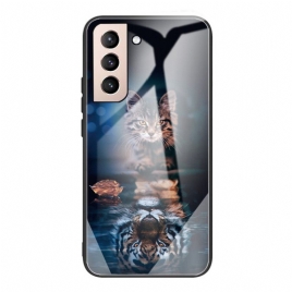 Mobildeksel Til Samsung Galaxy S22 Plus 5G Min Tiger Herdet Glass
