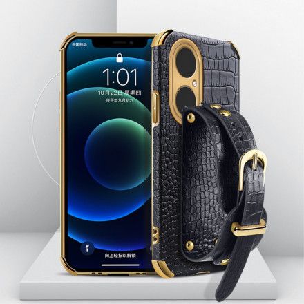 Deksel Til Huawei P50 Pro Croc-armbånd