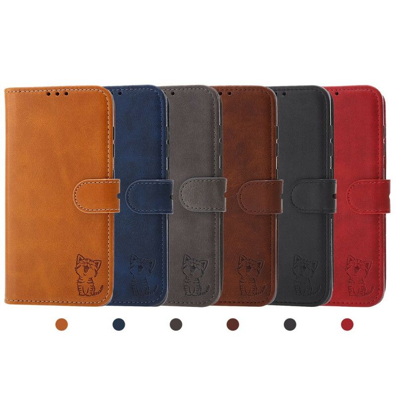 Folio Deksel Til Huawei P50 Pro Kattunge I Kunstskinn