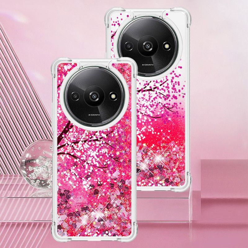 Deksel Poco C61 Mobildeksel Cherry Blossom Glitter