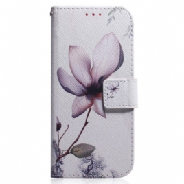 Folio Deksel Til Xiaomi Redmi Note 12 4G Rosa Blomst