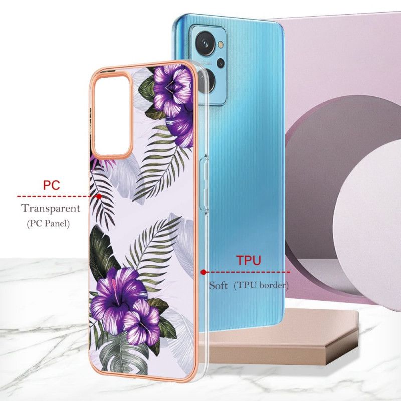 Deksel Til Realme 9i Mini Lilla Blomster