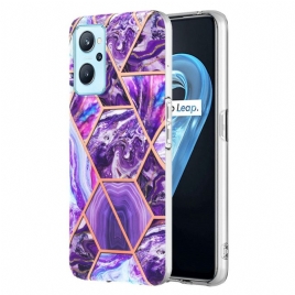 Deksel Til Realme 9i Plinkende Geometrisk Marmor