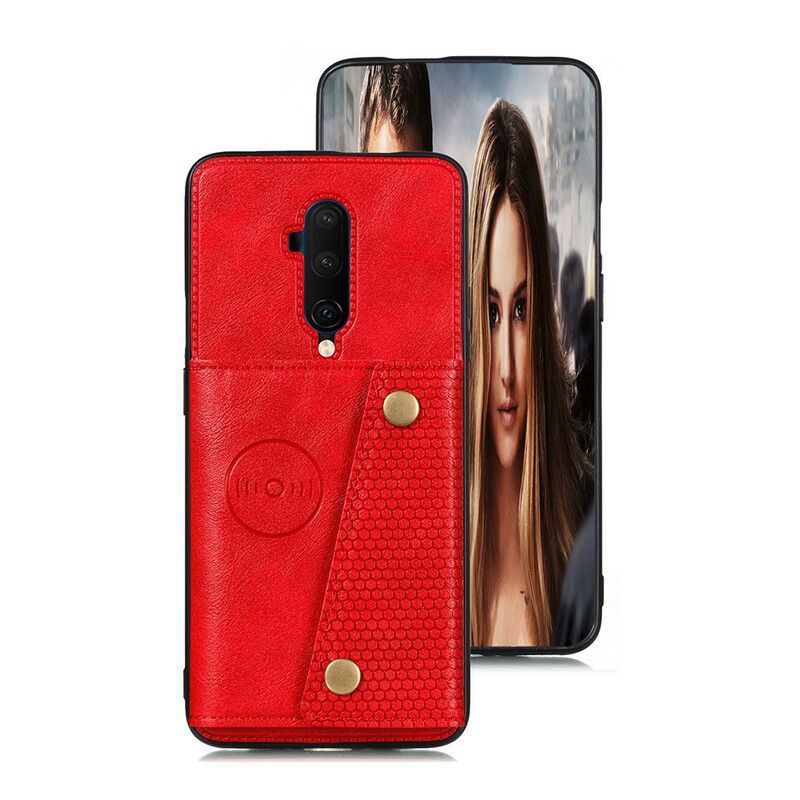 Deksel Til OnePlus 7T Pro Lommebok Snap Lommebok