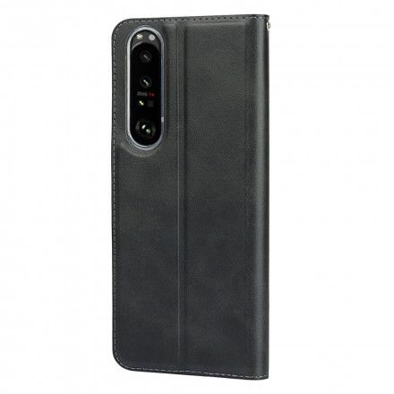 Beskyttelse Deksel Til Sony Xperia 1 III Med Kjede Folio Deksel Reim I Kunstskinnklasse