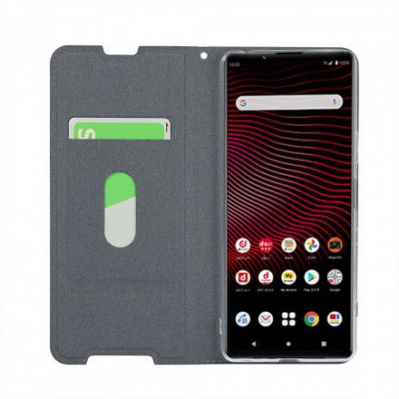 Beskyttelse Deksel Til Sony Xperia 1 III Med Kjede Folio Deksel Reim I Kunstskinnklasse