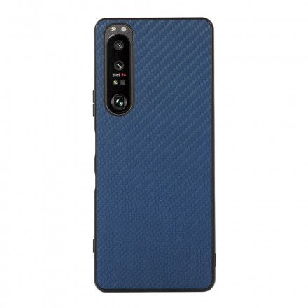Deksel Til Sony Xperia 1 III Karbonfibertekstur Skinneffekt