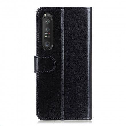 Folio Deksel Til Sony Xperia 1 III Finesse Kunstskinn
