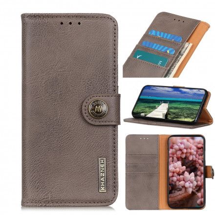 Folio Deksel Til Sony Xperia 1 III Imitert Skinn Khazneh