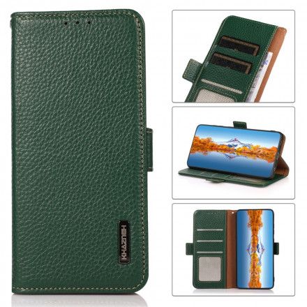 Folio Deksel Til Sony Xperia 1 III Litchi Leather Khazneh Rfid