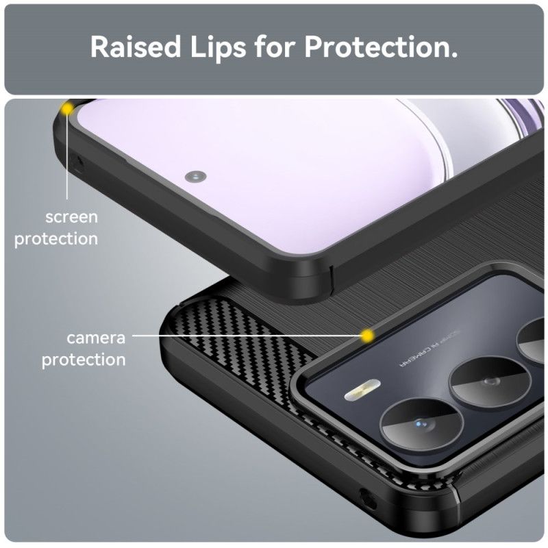 Deksel Realme 14x 5g Børstet Karbonfiber