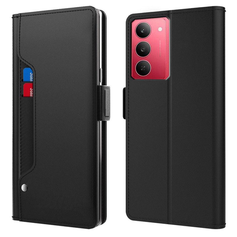 Folio Deksel Til Realme 14x 5g Speil Og Avtakbar Kortholder