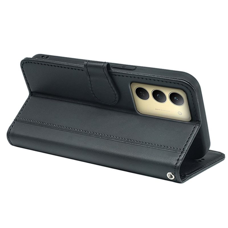 Lærdeksel Folio Deksel Realme 14x 5g Mobildeksel Kantbånd Og Stropp