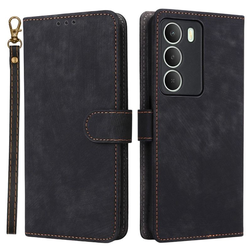 Lærdeksel Folio Deksel Realme 14x 5g Mobildeksel Rfid-beskyttelse I Imitasjonsskinn