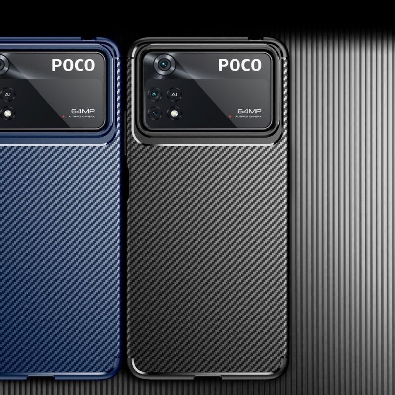 Deksel Til Poco X4 Pro 5G Fleksibel Karbonfiber