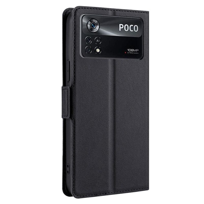 Folio Deksel Til Poco X4 Pro 5G Ultra Fin Skinnstil