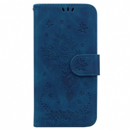Folio Deksel Google Pixel 9 Floral Semsket Skinneffekt