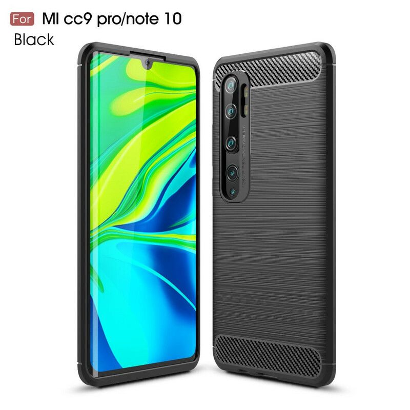 Deksel Til Xiaomi Mi Note 10 / 10 Pro Børstet Karbonfiber