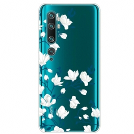 Deksel Til Xiaomi Mi Note 10 / 10 Pro Hvite Blomster