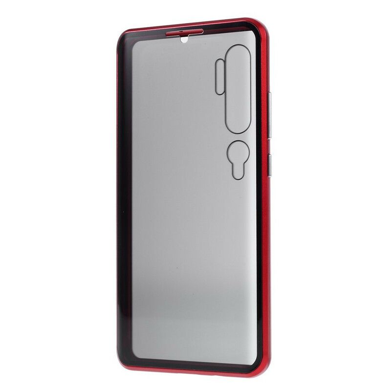 Deksel Til Xiaomi Mi Note 10 / 10 Pro Metallkanter Og Herdet Glass