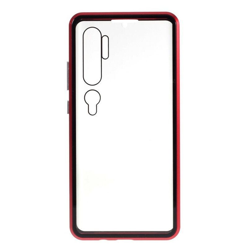Deksel Til Xiaomi Mi Note 10 / 10 Pro Metallkanter Og Herdet Glass